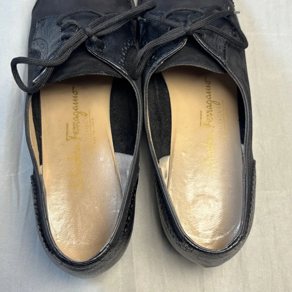 Vintage salvatore Ferragamo Ferrara oxford wingtip shoes womens 8.5 aa back 90s